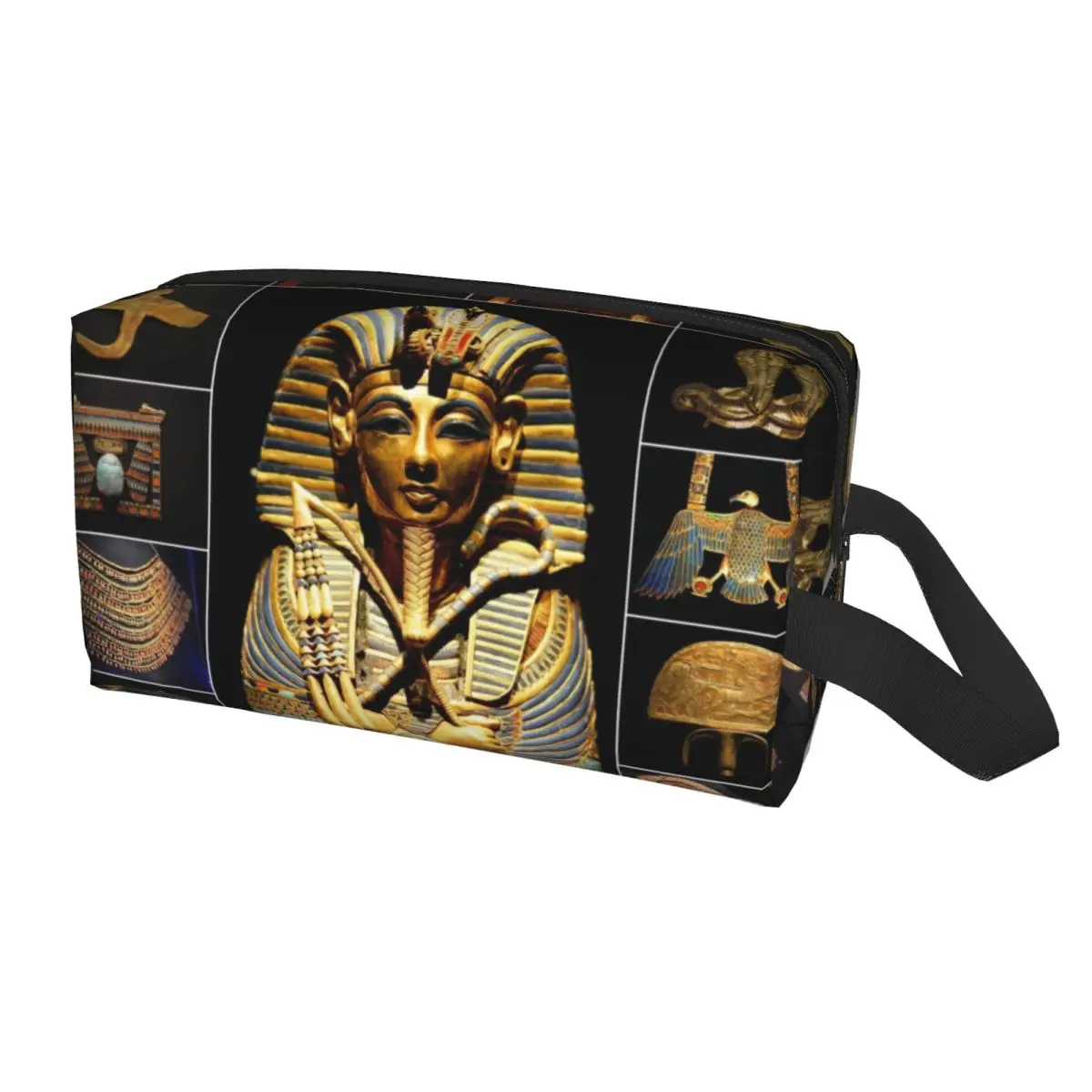 مصر القديمة الملك توتخ آمون الهيروغليفية حقيبة أدوات الزينة المرأة المصرية فرعون ماكياج حقيبة مستحضرات التجميل تخزين الجمال Dopp عدة
