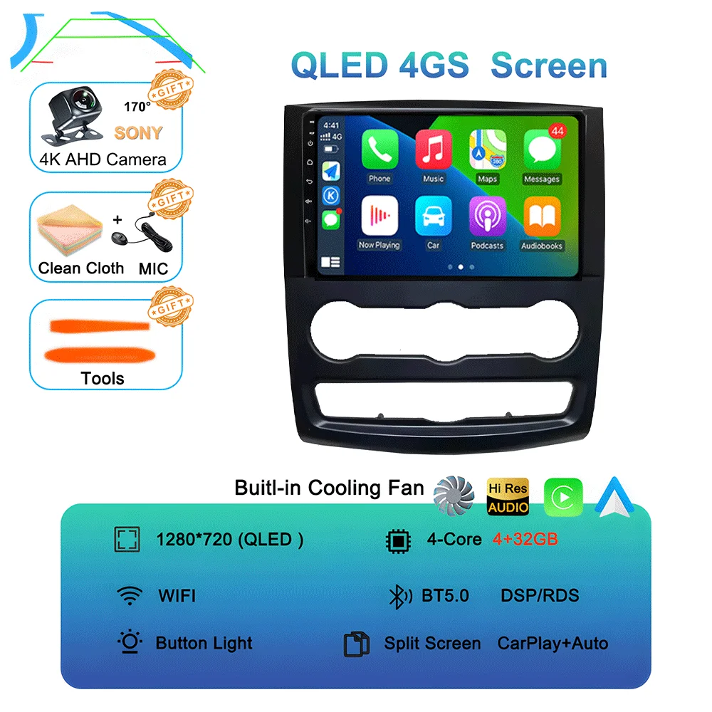10 inch Android 16 autoradio multimediaspeler GPS stereo CarPlay+auto WIFI+4G DSP voor VW Crafter en Mercedes Benz Sprinter