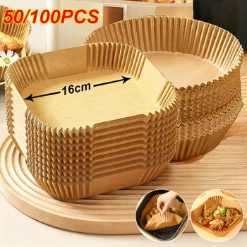 Carta per friggitrice ad aria 100 pezzi Carta da forno usa e...