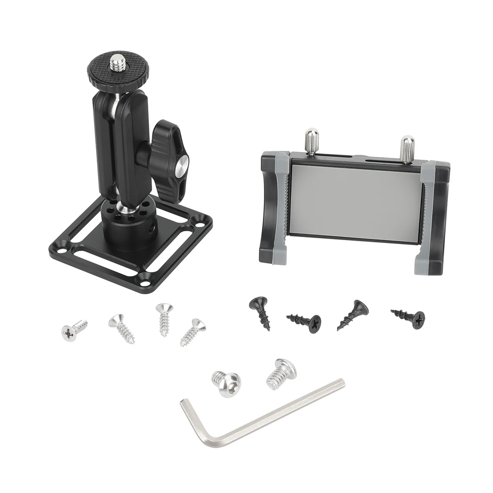 Wall/Ceiling Mount With Smartphone Holder Clamp with Mini Ball Head Extension Ar