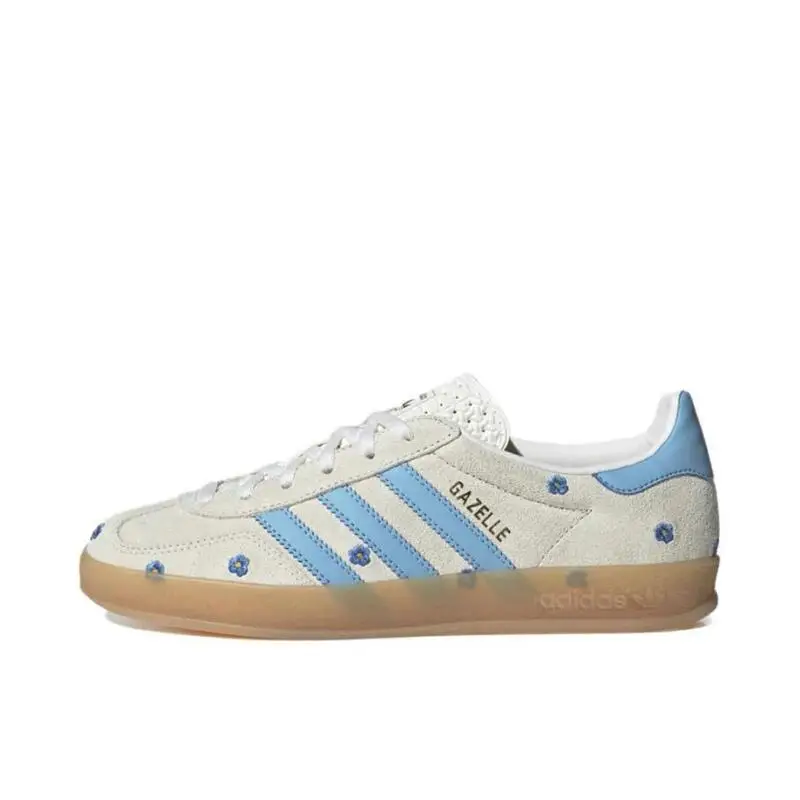 Adidas Originals Gazelle Bold Unisex Blue and White Printed Sports Fashion Anti-slip Wear Casual Comfort Classic Retro Sneakers