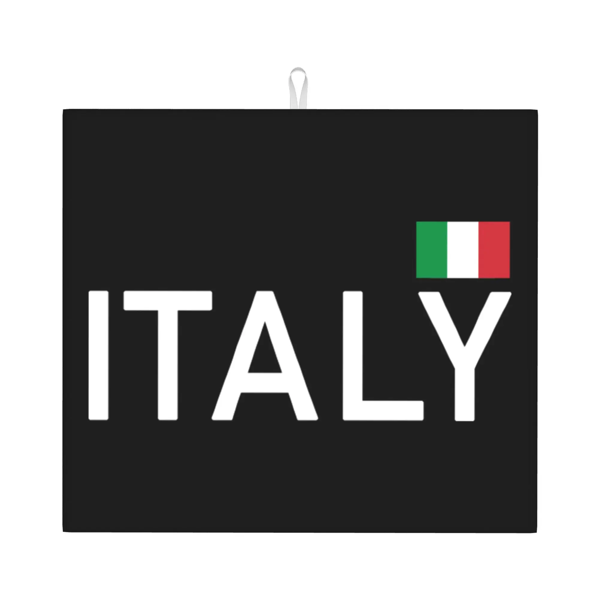 Italy Flag Italia Italian Italiano Non‑Slip Waterproof Absorbent Barware Tableware Oil Proof Bathroom Drying Mat For Kitchen