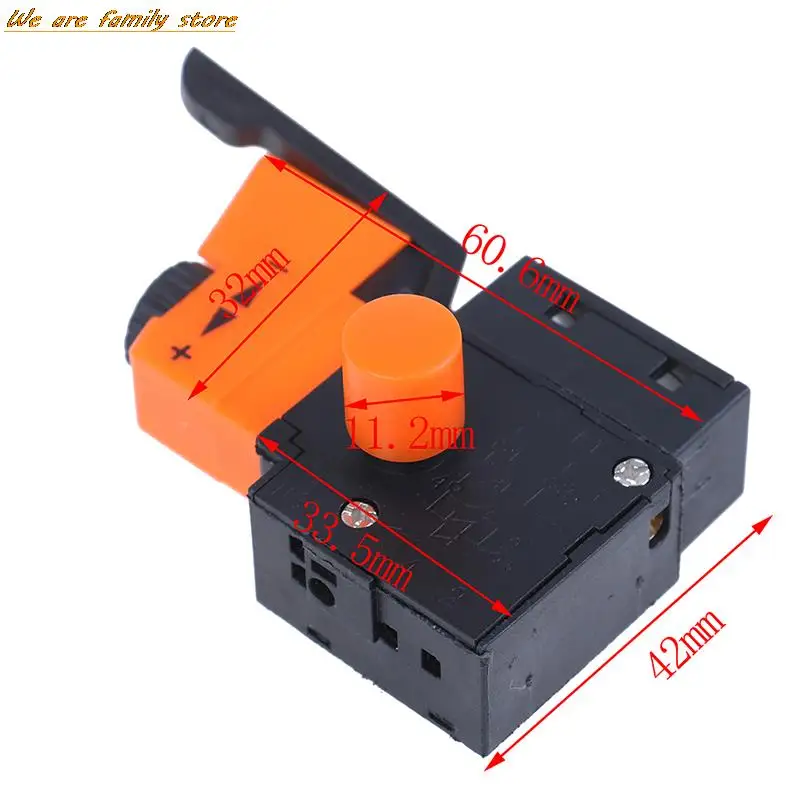 Interruptor de velocidade ajustável para furadeira elétrica, interruptores de gatilho, venda quente, AC 250V, 4A, FA2-4 1BEK, 1Pc