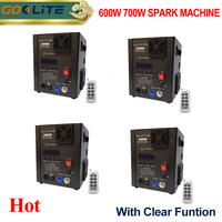 4PCS Ti Power 600w700w Cold Spark Machine flightcase 750W Cold Firework Machine Fountain Stage Sparkler Machine with Remote