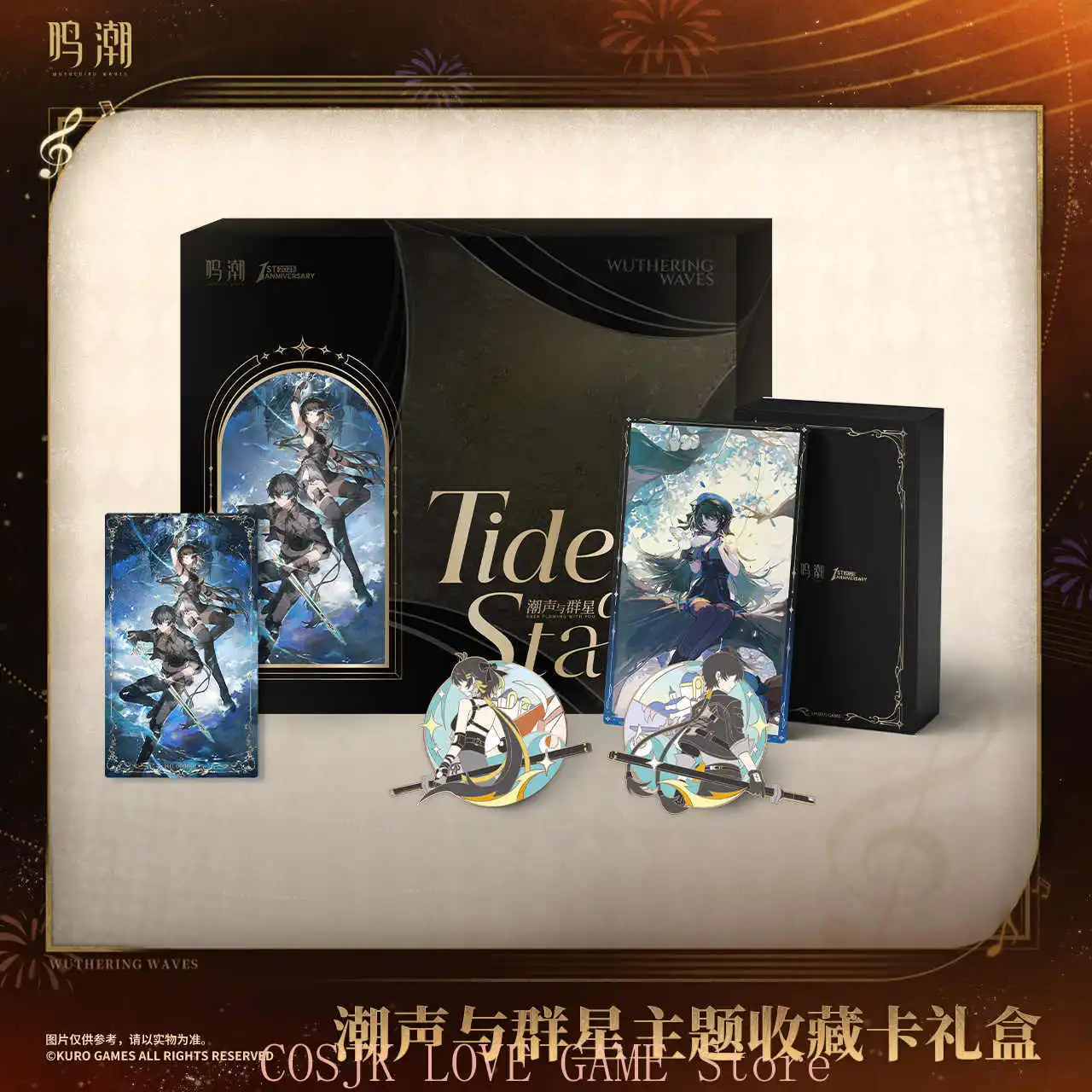 

Game Wuthering Waves Rover Abby Jinxi Changli Camellya Shorekeeper Cartethyia Zani Badge Theme Collection Card Gift Box