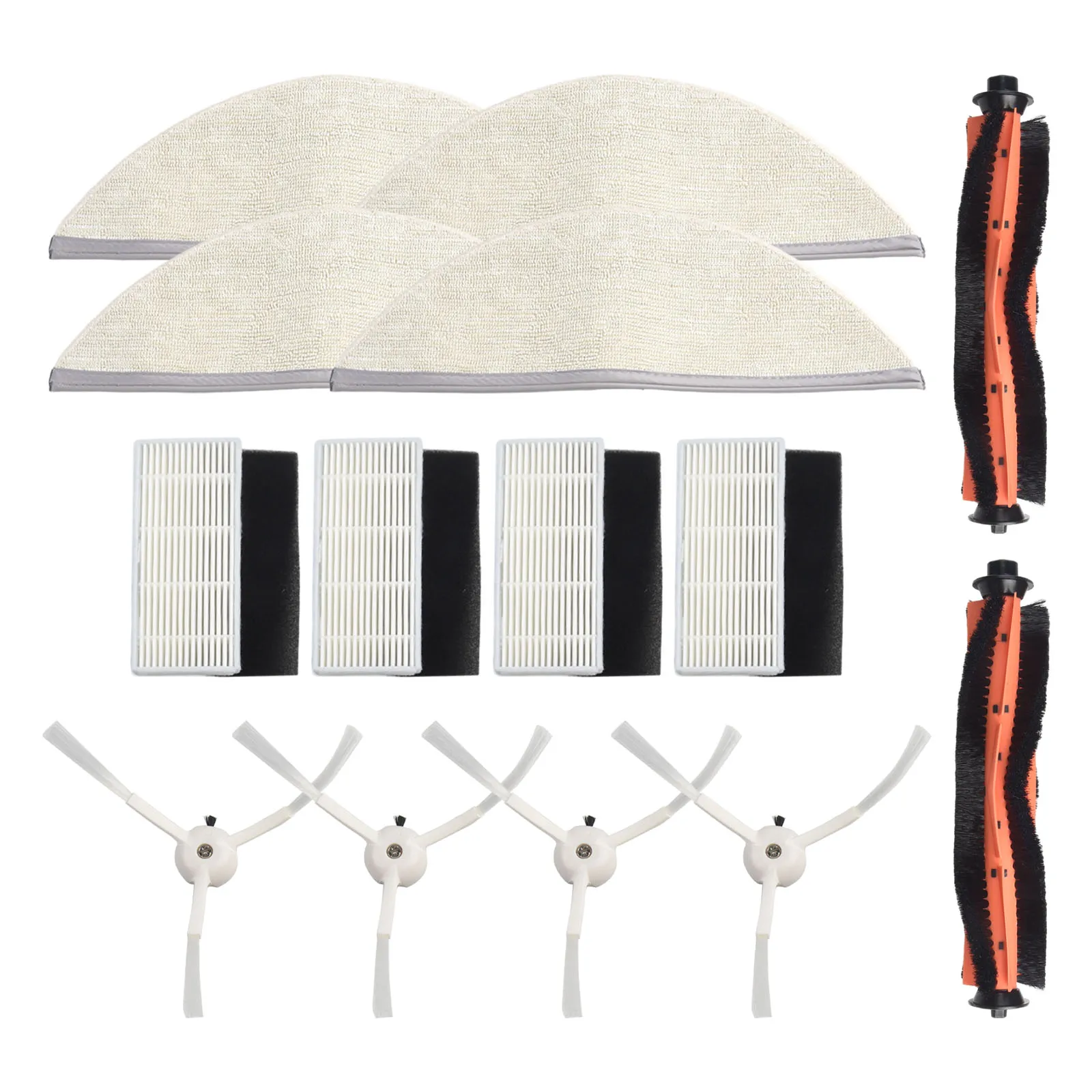 

1 Set Main Side Brush Mop Rag Cloth Filter For Lydsto for R1 / R1A / S1 Robot Vacuum Cleaner Accessories Spare To Replace