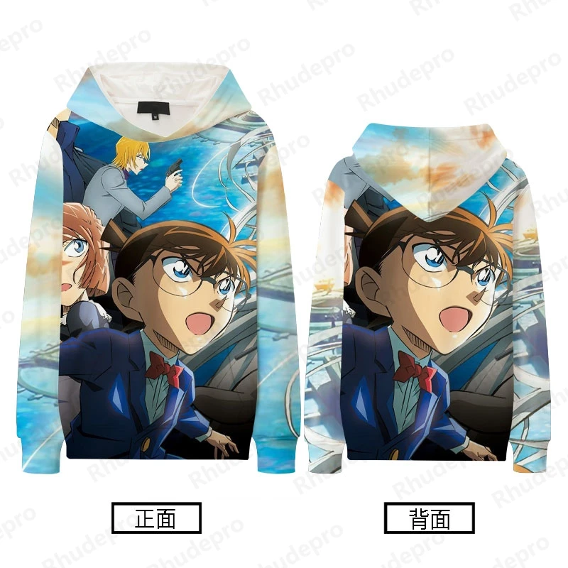 2024 Japanese Detective Conan And Hooded Hoodie Men Women Boy Strange Thief Kidu Kudo Shinichi Hakuhara Ai Clothes Tide