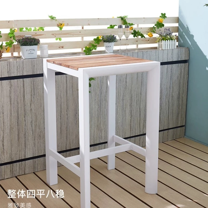 Bar Chair High Bar Chair Solid Wood High High Stool Cafe Bar Stool Outdoor Balcony