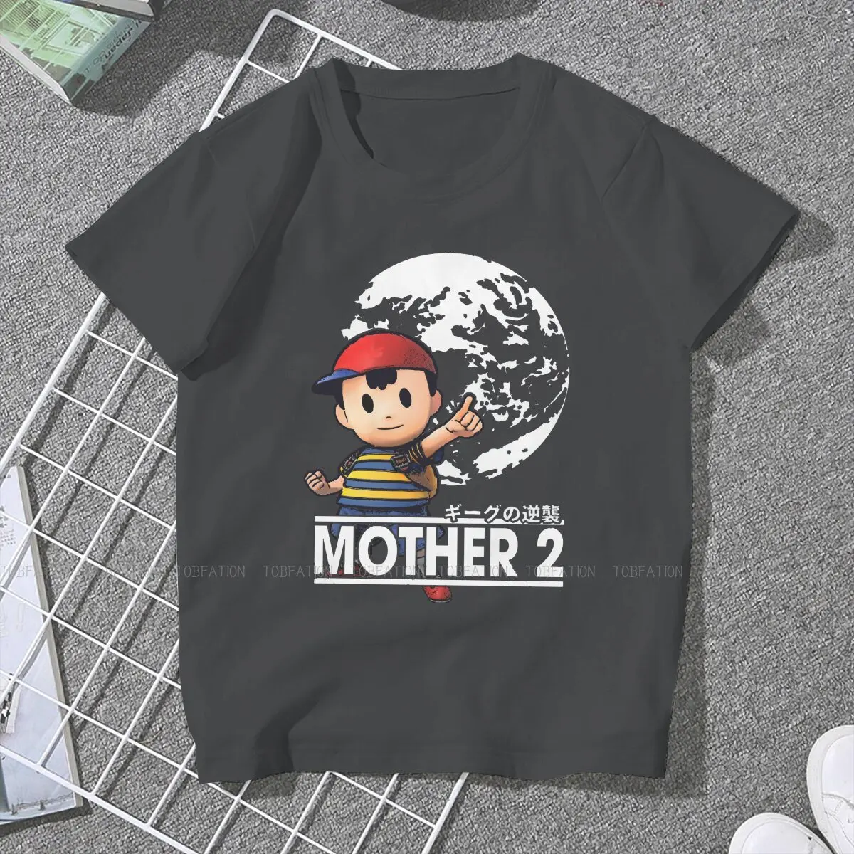 Ness Women Clothing Mother EarthBound Game Graphic Print Female Tshirts Vintage Graphic Loose Tops Tee Kawaii Girls Streetwear