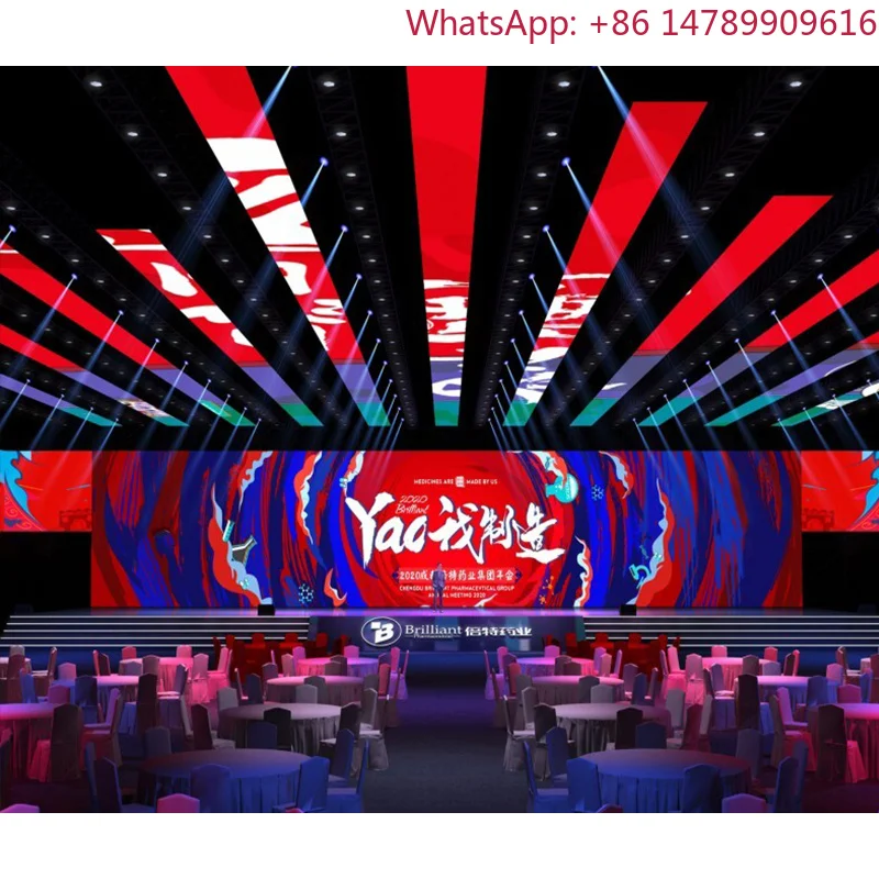 Light And Shadow InteractionHigh Weight CapacityLecede High Performance Led Video Wall Screen P3.91 P4.81 Indoor Outdoor Rental