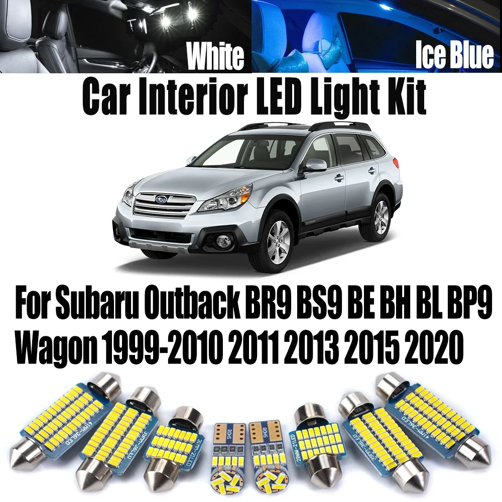 

Canbus для Subaru Outback BR9 BS9 BE BH BL BP9 Wagon 1999-2020 лампы для чтения автомобиля светодиодный салон карты купольный светильник комплект аксессуаров