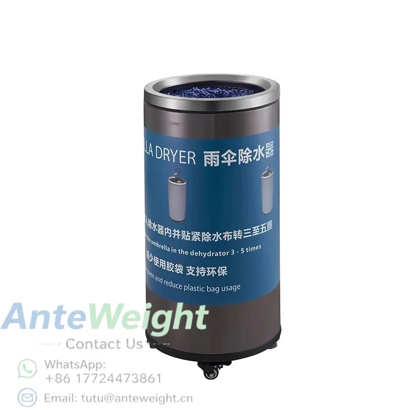Commercial Eco-Friendly Stainless Steel Umbrella Wrapping Machine 410 Swipe Water Remover Wet Dry Umbrella Wet Umbrella