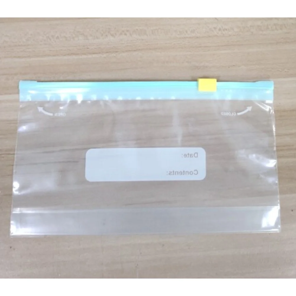 Food Storage Bags with Sliding Seal Reusable Thickened PE Material for Cold Safe Fresh Keeping and Heat Resistance