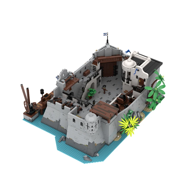 MOC Middeleeuwse serie Fortín La Mur Zagreb Modulaire architectuur Bouwsteenmodel Technische stenen Assemblage Speelgoed Kerstcadeaus