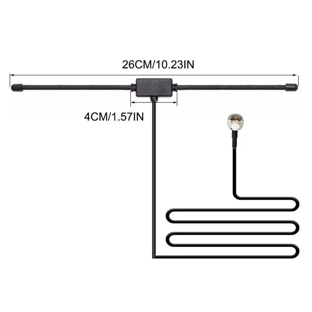 FM Radio Antenna FM Dipole Antenna Used For Stereo Receiver TV Radio Broadcasting Station F Female Head To TV3.5 Mono Channel