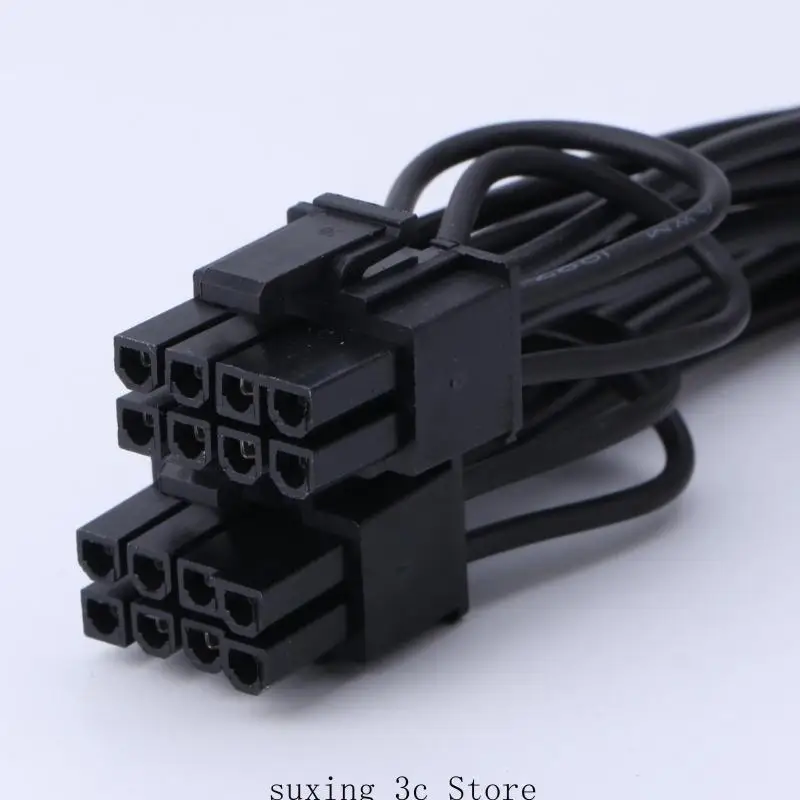 

E8BE Durable 12PIN to Two 6+2 Graphics Card Power Connector PCIE 12Pin Splitter