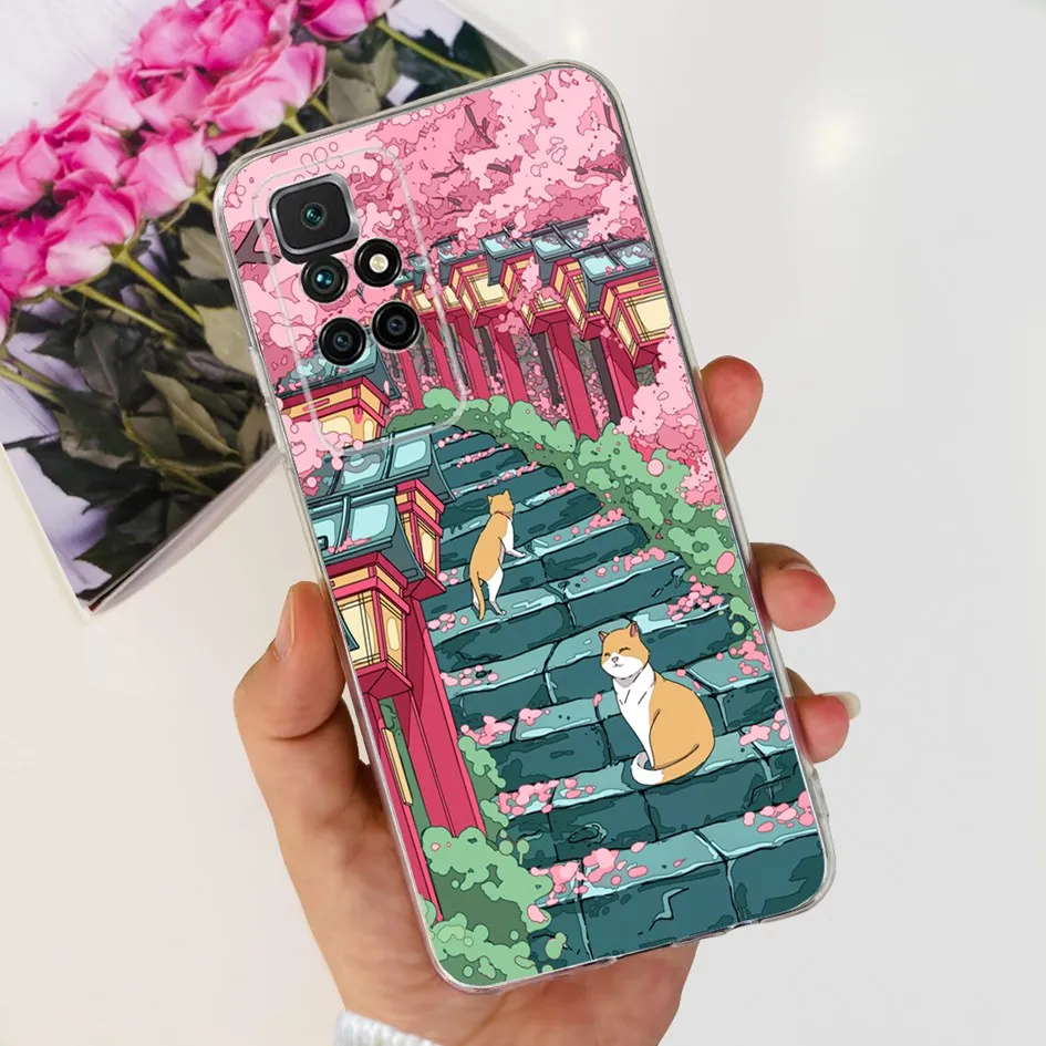 For Xiaomi Redmi 10 Case on Redmi 10 2022 Clear Cover Cute Astronaut Silicone Soft Bumper For Xiaomi Redmi 10 Prime Phone Fundas