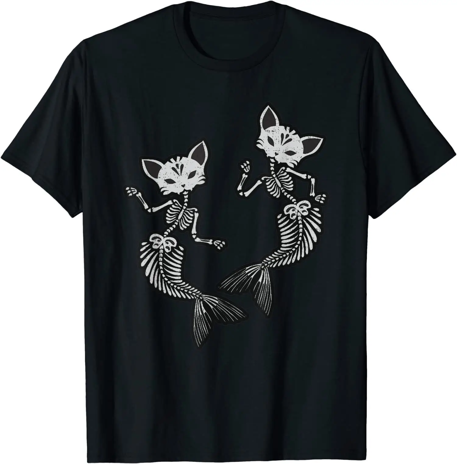 

NEW LIMITED Cat Merma!d Skeleton Halloween Design Great Gift Idea T-Shirt S-3XL