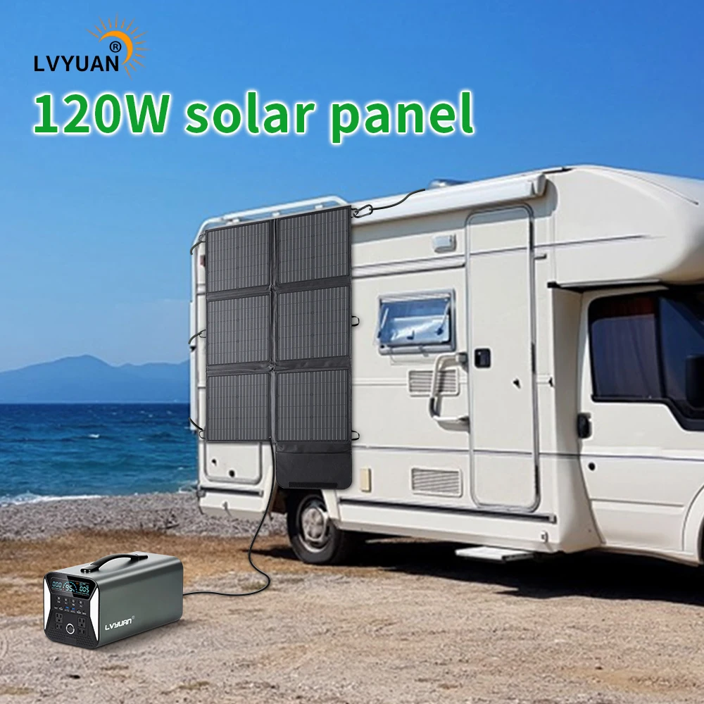 

120W LVYUAN Solar Panel For Outdoor Caravan 12v Battery Charging Foldable Solar Panel Kit Photovoltaic Module