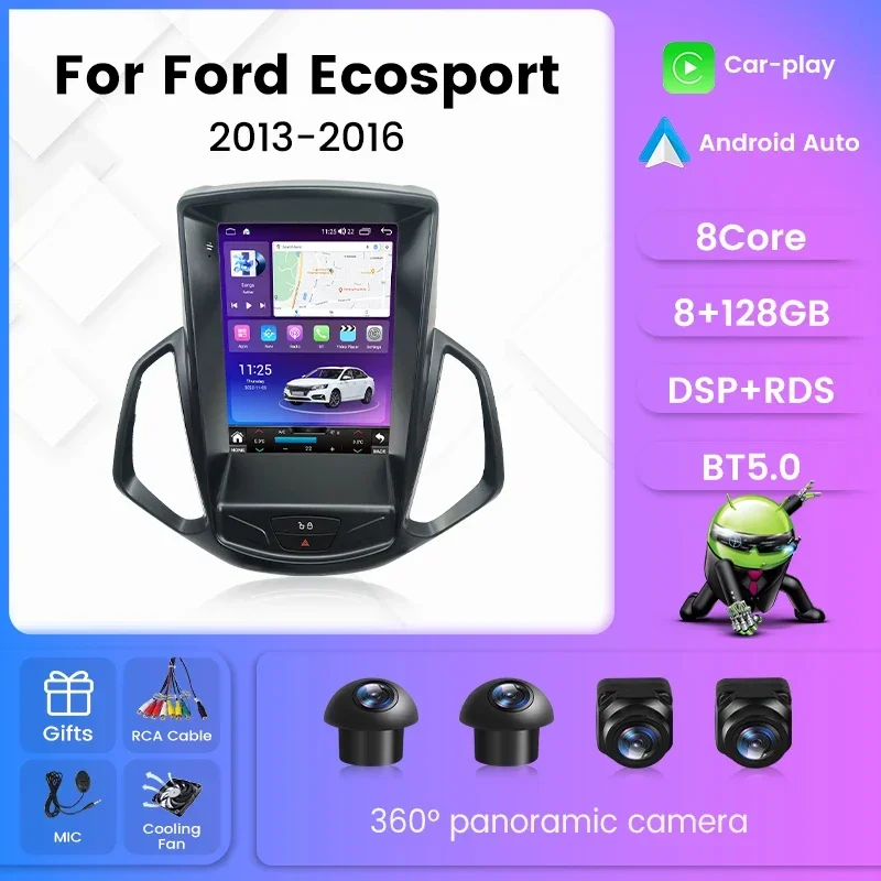 

Tesla Style Screen Car Radio For Ford EcoSport Eco Sport 2014 - 2018 Multimedia Player GPS Navigation For Carplay Android Auto