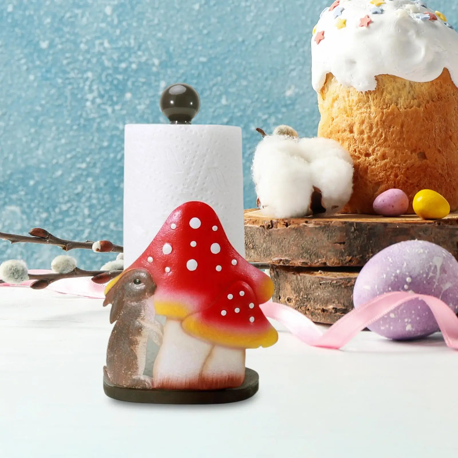 

Countertop Paper Towel Holder Easter Decor Toilet Roll Holder Storage Rack Roll Organizer for Bedroom Hotel Bathroom Farmhouse