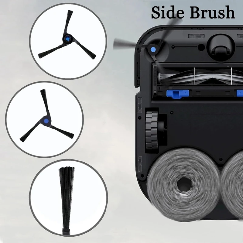 อุปกรณ์เสริมสําหรับ Ecovacs Deebot X2 / X2 Pro / X2 Omni เครื่องดูดฝุ่นหุ่นยนต์แปรงด้านข้างกรอง Mop ผ้าฝุ่นกระเป๋า