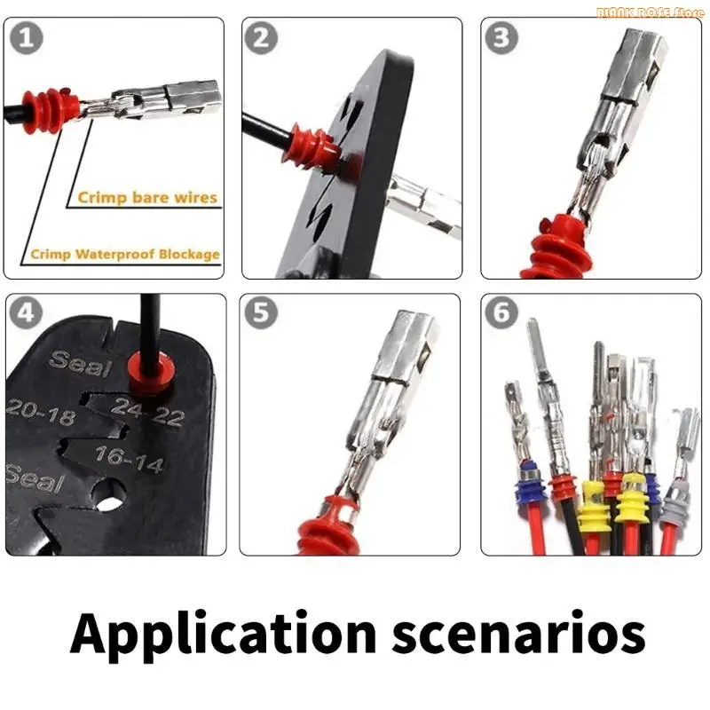 K1AE 950Pcs Connector Pin Terminals with Terminals Removal Tool Car Wire Terminals Connector Pin 1/1.5/1.8/2.2/2.8/3.5mm