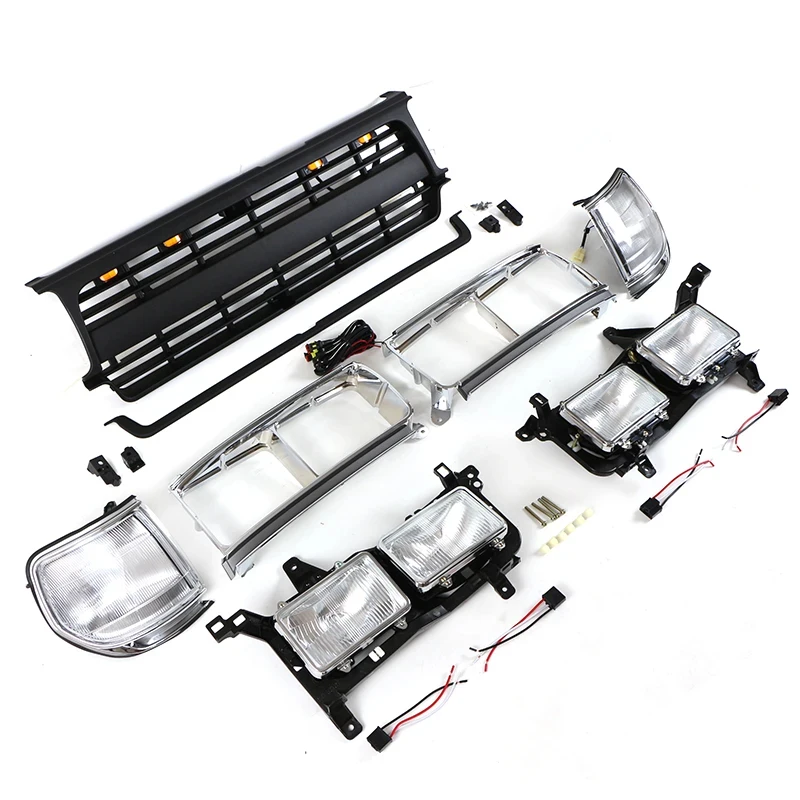 Factory Hot Selling Chrome Front Grille & Lamp Surround Brackets Auto Parts Fit For LC80 FJ80 1990-1997
