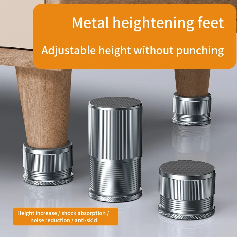 2/4Pcs Adjustable Bed Chair Risers Heavy Duty Furniture Risers Sofa Table Risers Bottom Protect Floors Anti Slip Furniture Legs