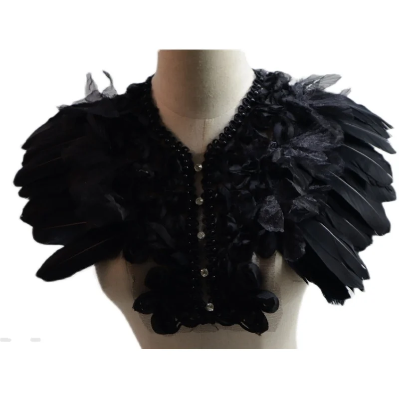 Feather Cloak Party Decorative Fake Collar Show Performance Lace Bar Nightclub Necklace