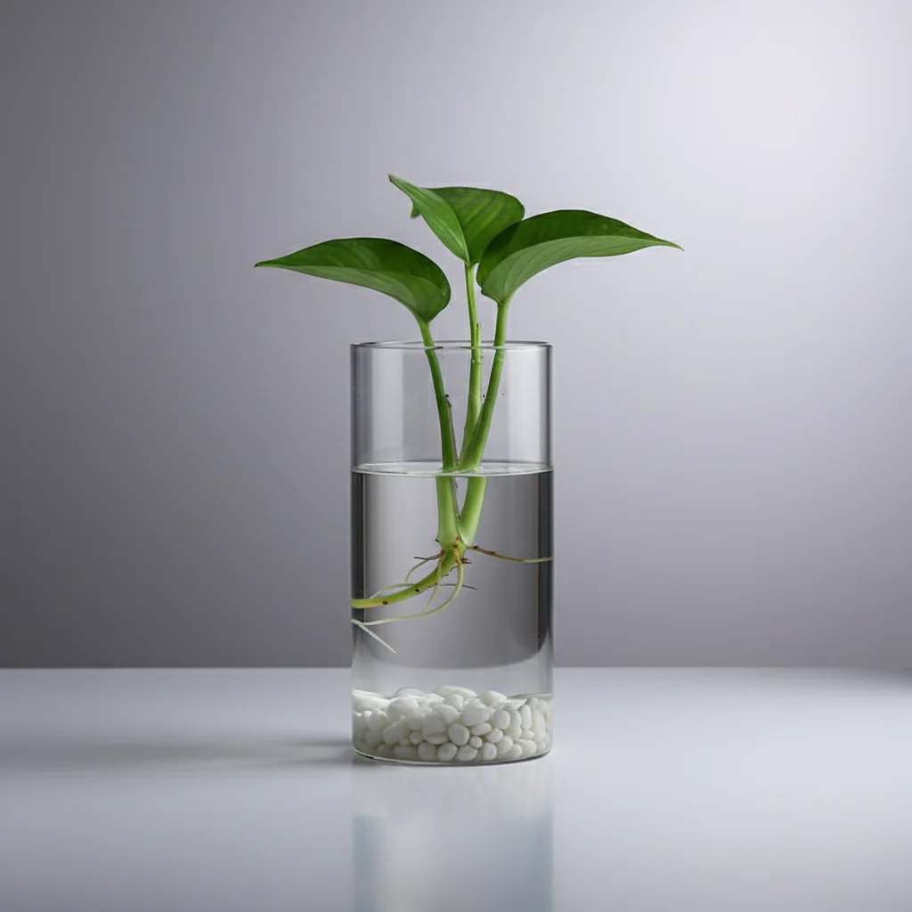 Borosilicate Glass Vase For Hydroponic Plants Straight Cylinder Design Indoor Desktop Decoration