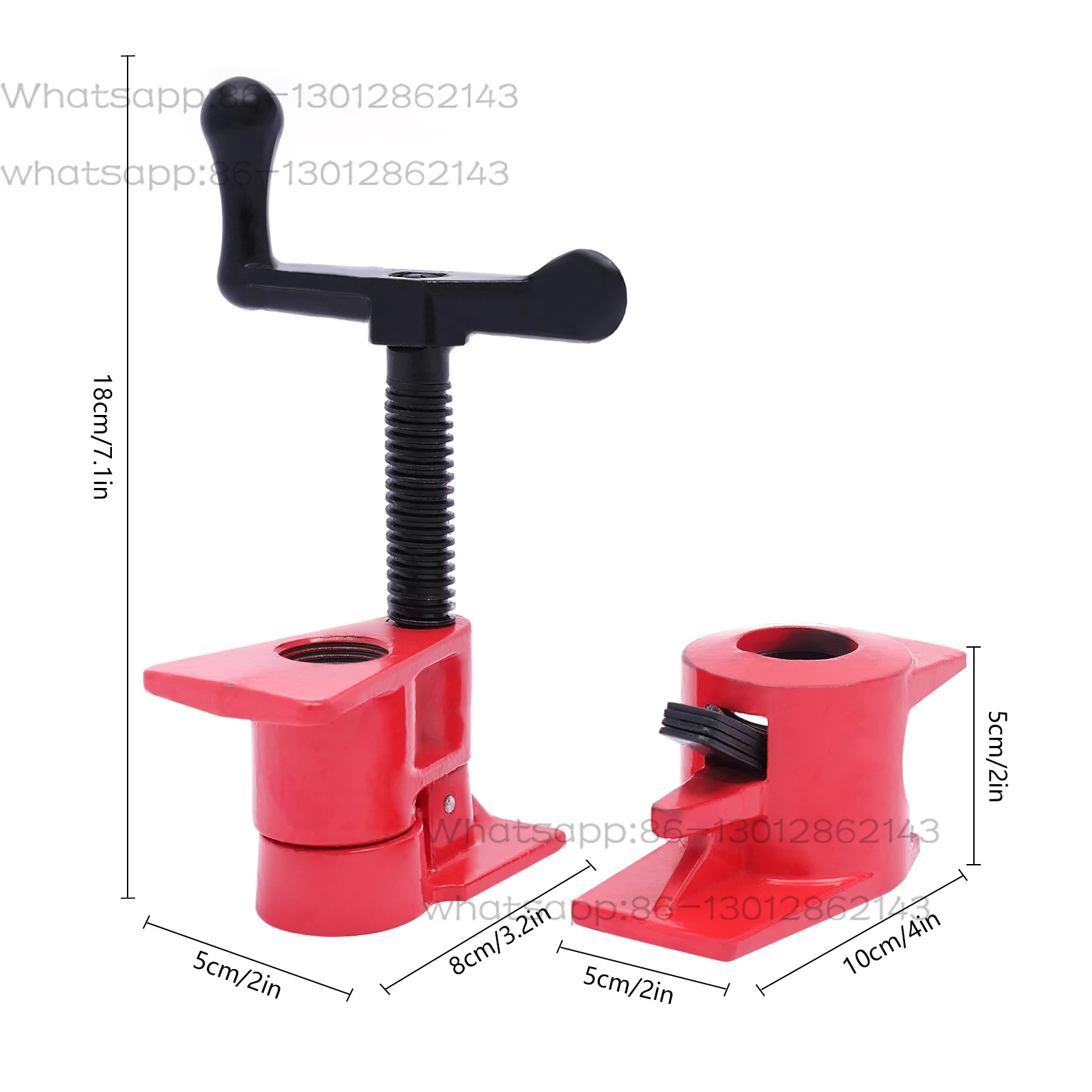 Fast and sturdy planning pipe fittings, 3/4 inch woodworking quick clamping ring