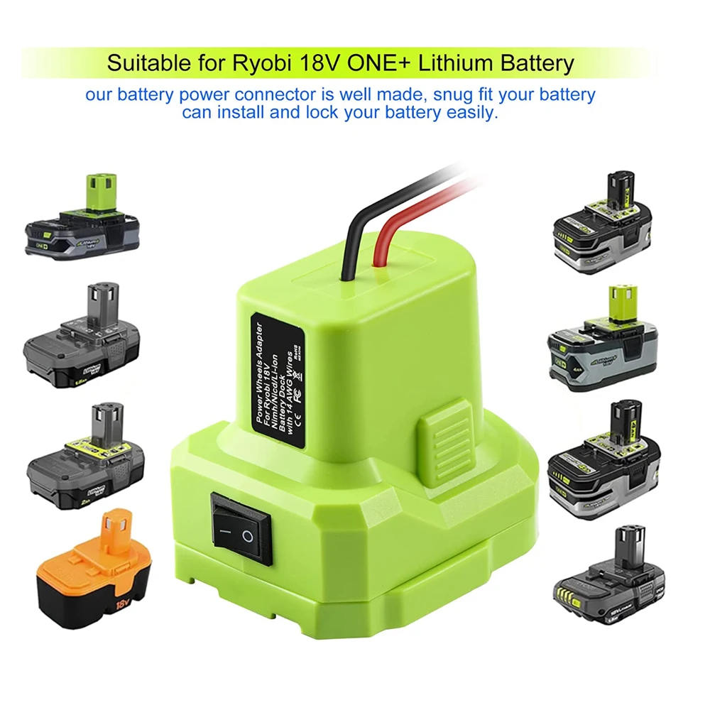 Battery Adapter For Ryobi One 18V Li-Ion Battery DIY Adapter with Fuse For BPL-18151 P102 P103 P104 P105 Adapter Converter