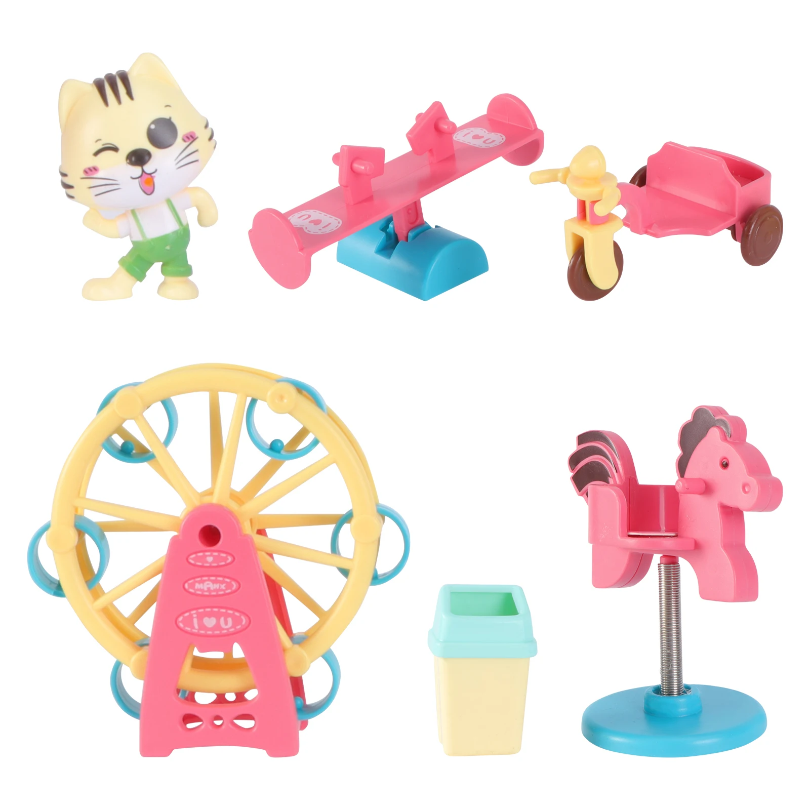 

Swing Slide Seesaw Set ABS Material Safe Colorful Kids Toy Set Daily Life Gift Birthday Plaything Building Blocks
