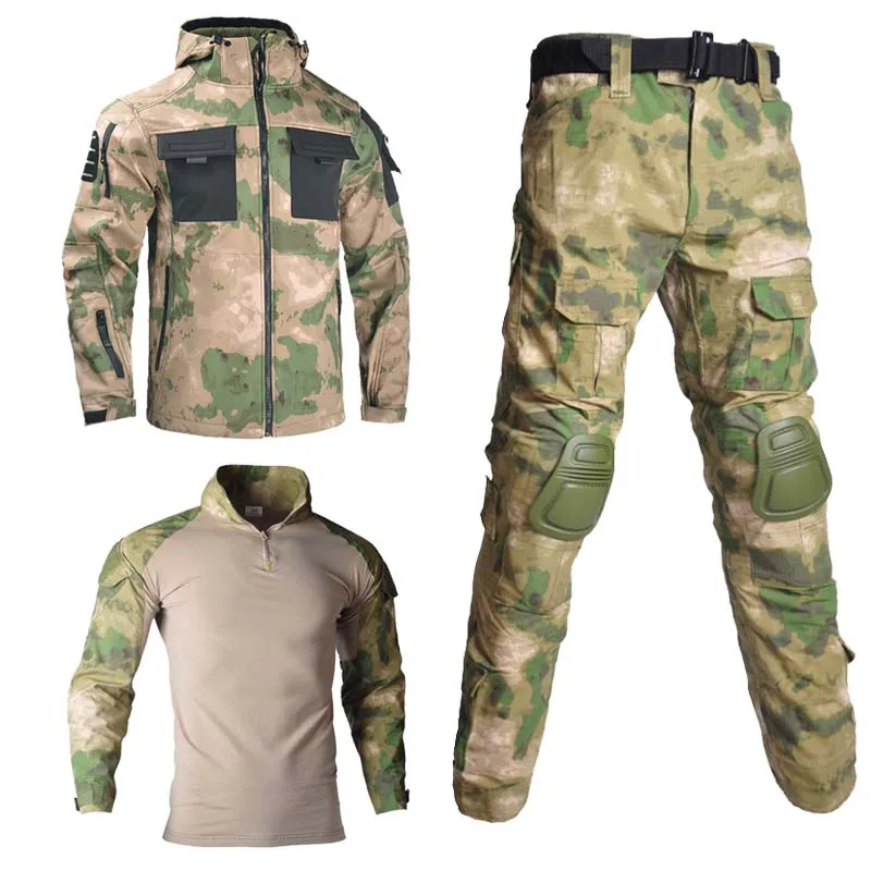 

Tactical Jackets Man Pants Military Uniform US CP Camouflage Hunting Shirts +Pads Airsoft Airsoft Paintball Clothes Men Clothing