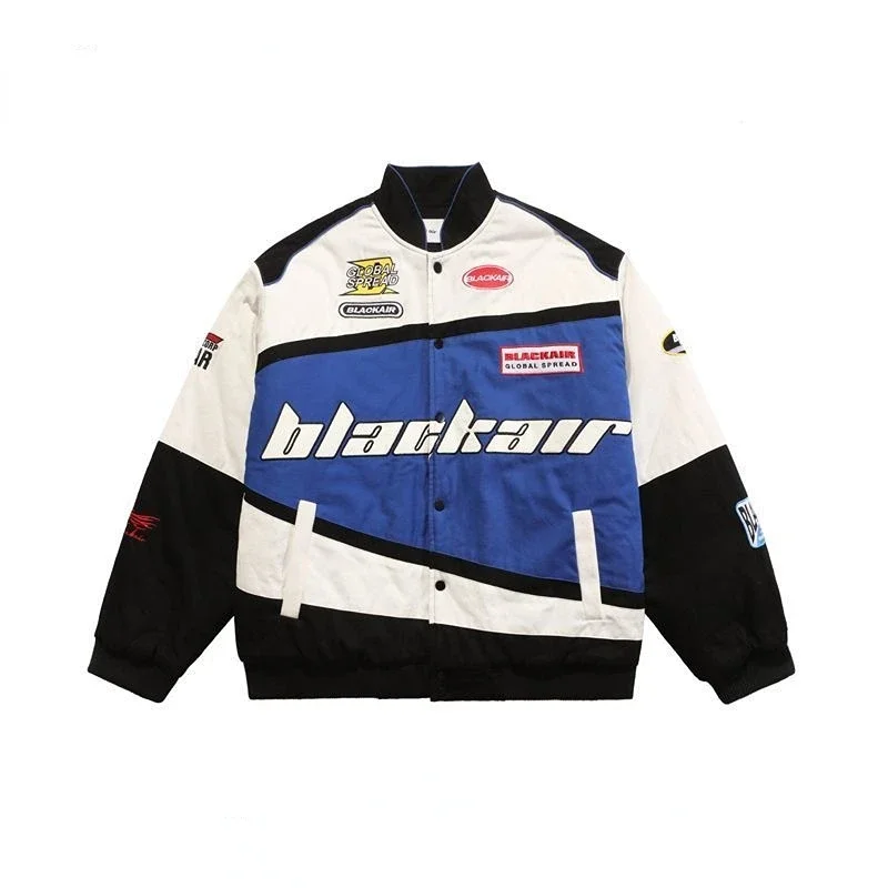 Vintage Racing Jacket Women Oversized Korean Streetwear Motorcycle Hip Hop Motorcycle Jackets Female Matching Baseball