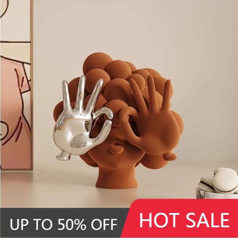 Modern Ornaments Luxury Creative Exquisite Original Funny Character Living Room Figurines Miniature Office Interior Decoration