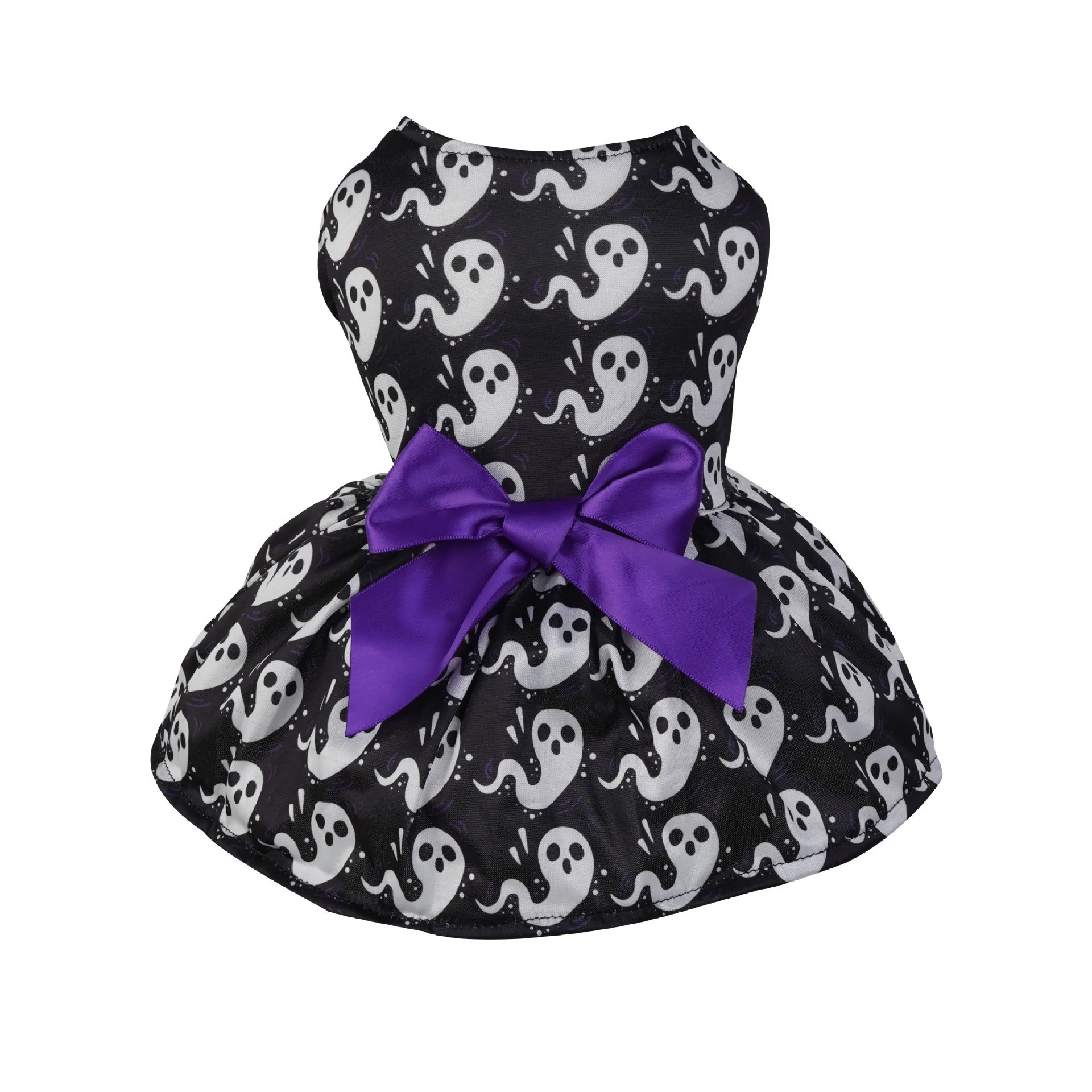 Halloween Pumpkin Pet Skirt, Roupa para Cachorro Pequeno, Trajes De Animais De Carnaval, Festa Fantasma, Novo