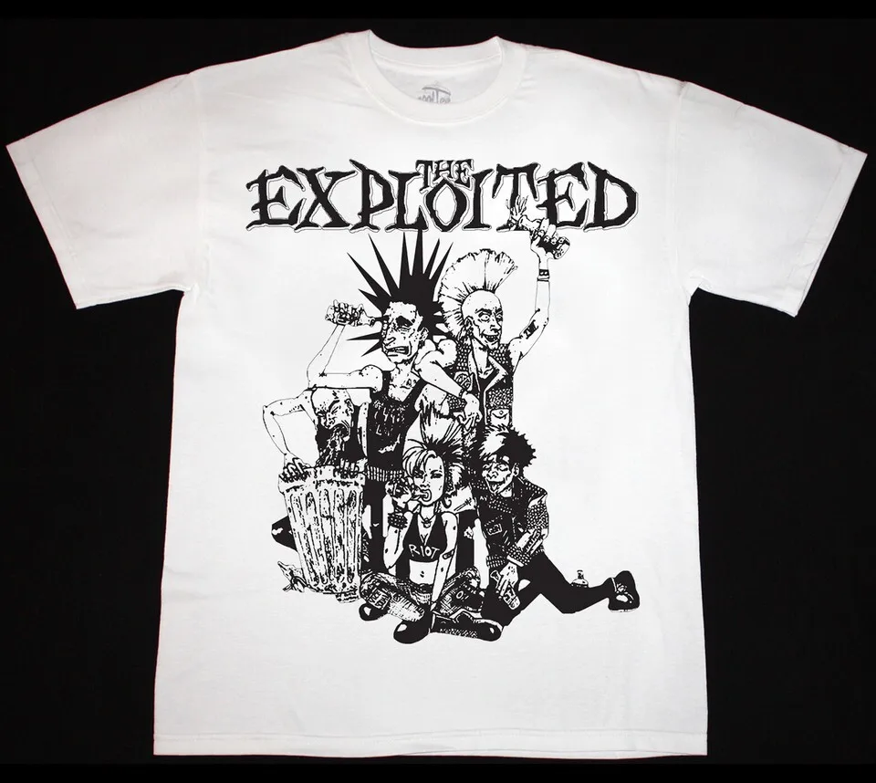 THE EXPLOITED PUNK CREW PUNK'S NOT DEAD DISCHARGE CASUALTIES T- SHIRT