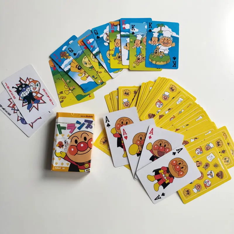 Kawaii Cartoon Anpanman Baikinman Parent-Child Interaction Playing Cards Children's Puzzle Cognition Toys Friends Holiday Gifts