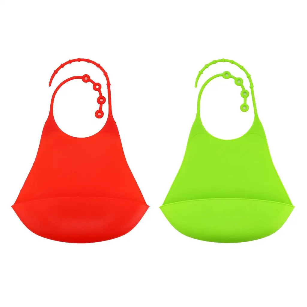 

Adjustable Silicone Eating Bib Protector Adult Aid Bibs for Elderly Disabled Practical Dining Solution