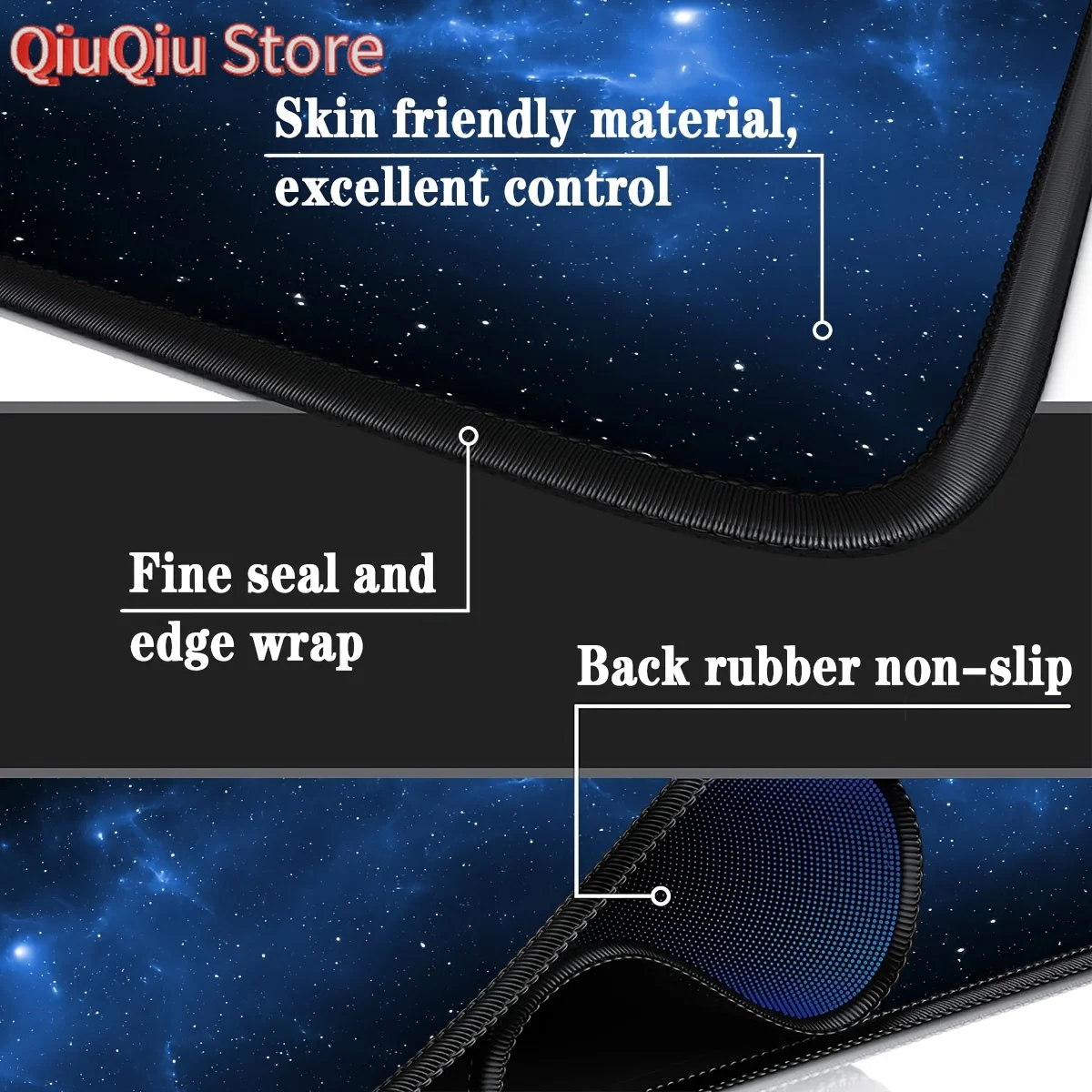 1pc durável extra grande mouse pad xxl estrelado céu noturno design antiderrapante poliéster tapete de mesa para jogos escritório estudo presente gamers