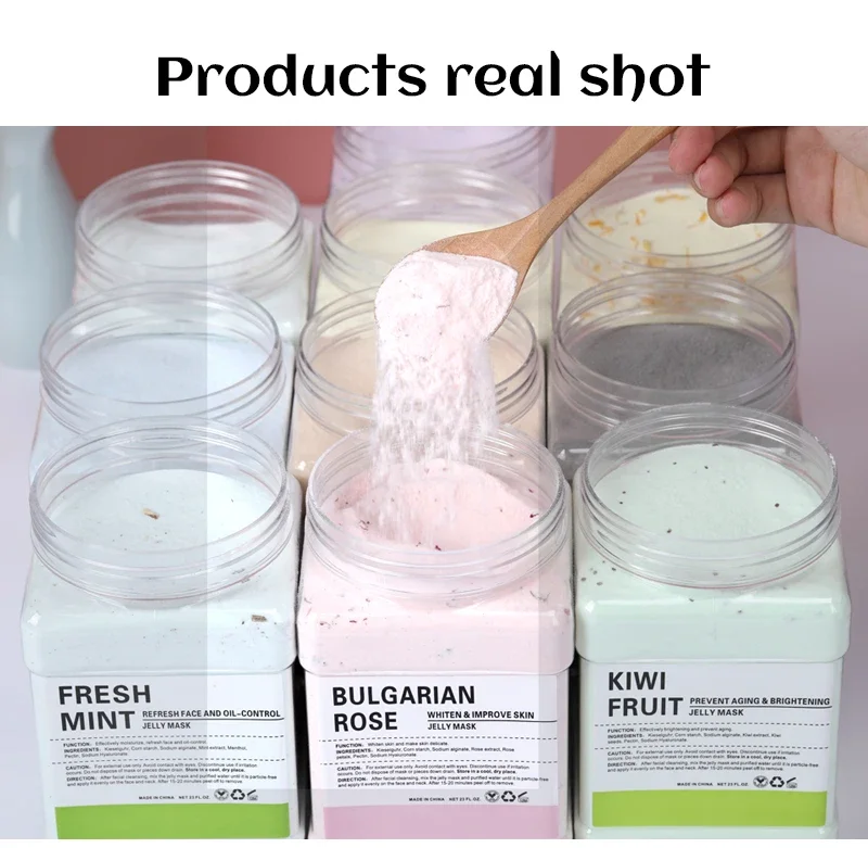 Salon Home Use SPA Skincare Powder Mask Beauty Jelly maschera facciale Crystal Hydrating Rose Mask Hydrogel Peel Off
