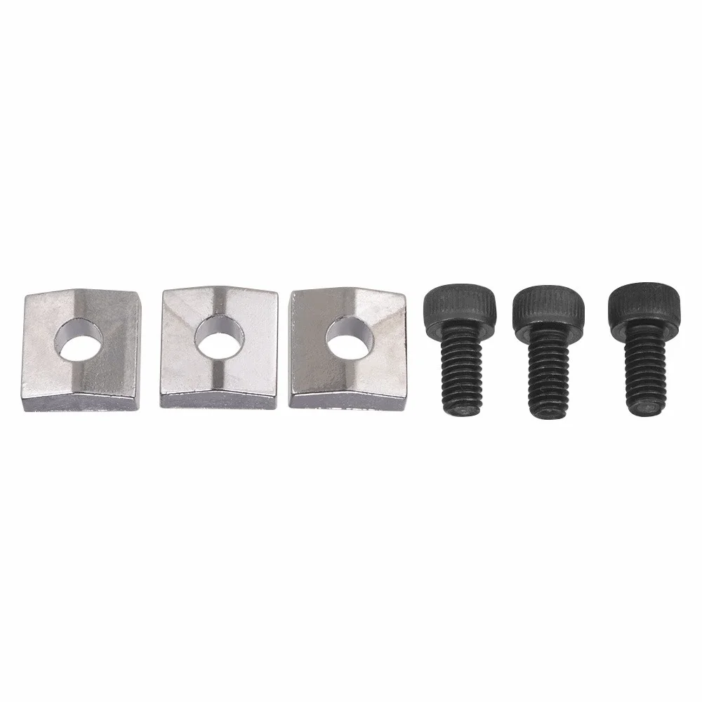 3Sets Premium Metal Locking Nut Clamp Silver+Black Guitar String Lock Locking System Hardware Electric Guitar