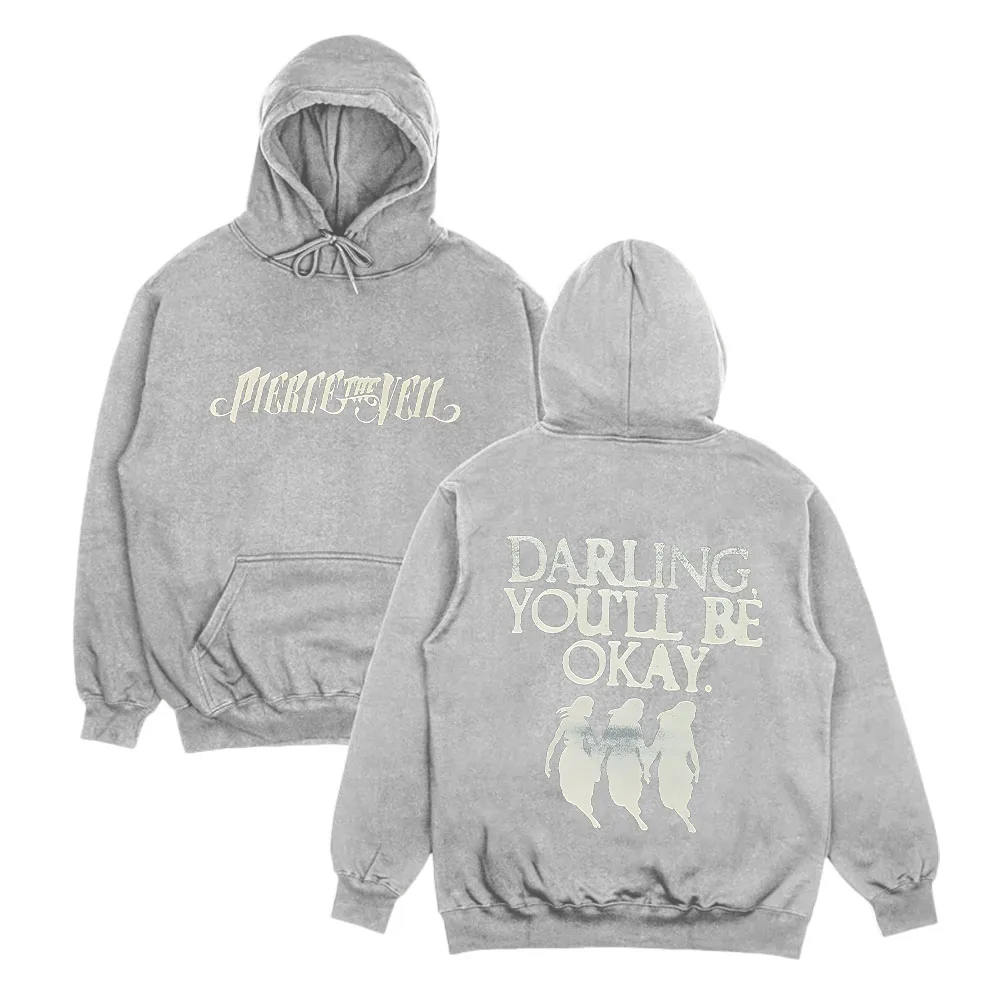 Pierce The Veil Darling You'll Be Okay Hoodie Vintage-Print Streetwear Damen Herren Lässiger Langarm-Hoodie Oversized Sweatshirt – Detail 11