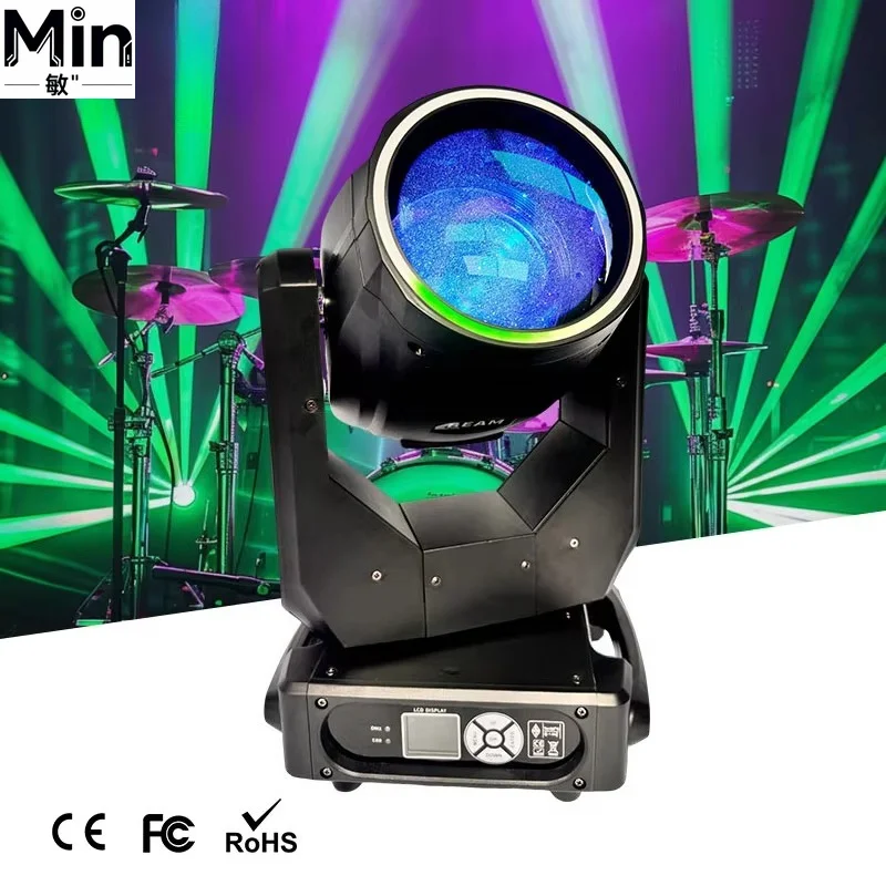 14R 295W Sharpy Beam DMX Moving Head Stage Light With LED Strip Ring for Disco DJ Night Club Bar Party