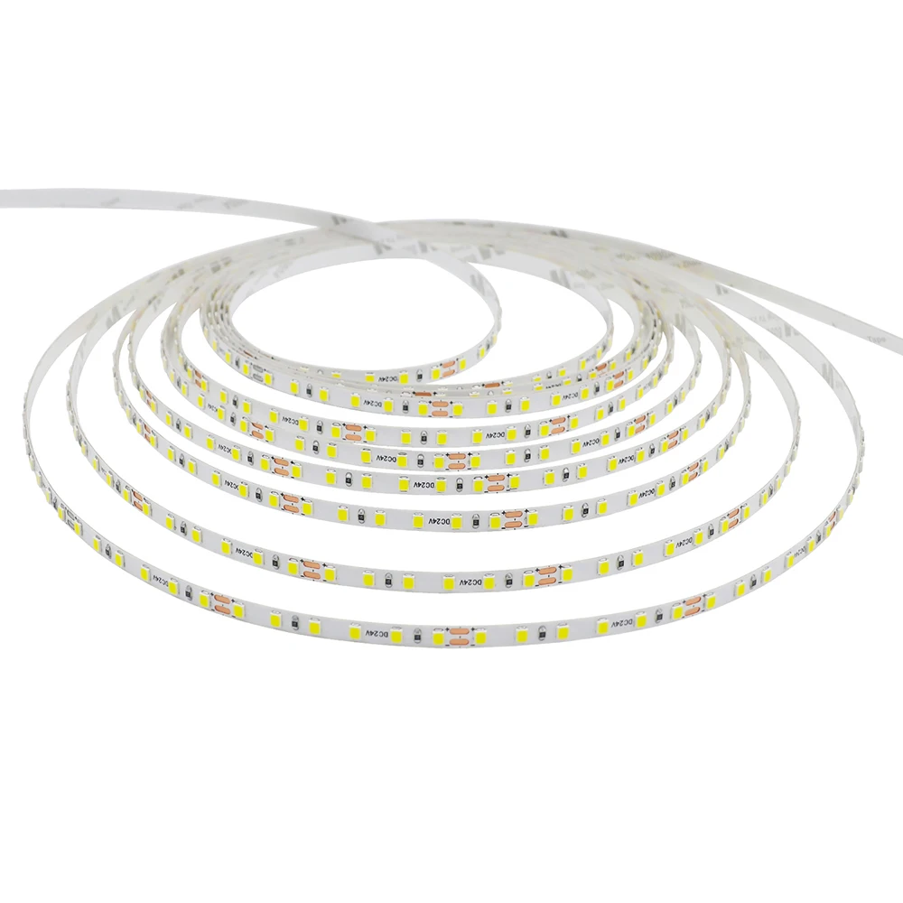 12V 24V 5m 10m LED Strip 5mm 8mm PCB Light 2835 120Leds/m White Red Pink Purple Ice Blue Flexible Tape Backlights for Decoration