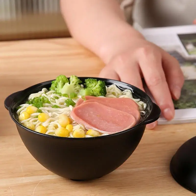 Microwave Ramen Bowl Soup Bowl With Lid Ramen Cooker Microwave Safe Heat Resistant Large Capacity Noodle Bowl Instant Cooking