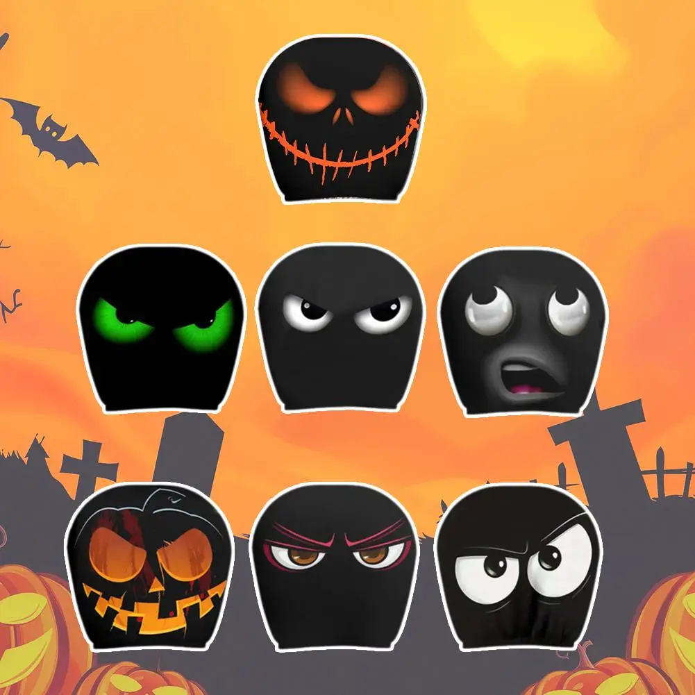 

Защитные чехлы на подголовники автомобильных сидений для автомобиля, забавные мультяшные чехлы на подголовники автомобиля, ужасный дизайн глаз, аксессуар для салона автомобиля на Хэллоуин T8M9