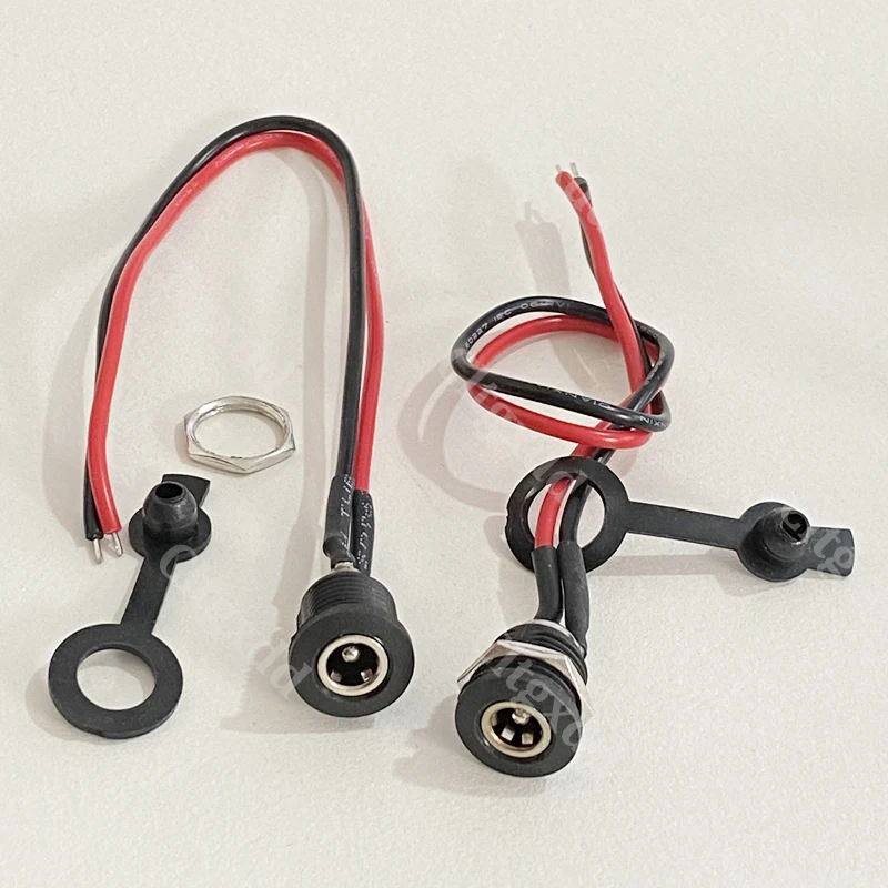 1/2/5 Stück DC-Strombuchse mit 18AWG-Kabel, 5,5 * 2,1 5,5*2,5mm DC-Ladebuchse, Hochstrom-Stromanschluss – Detail 3